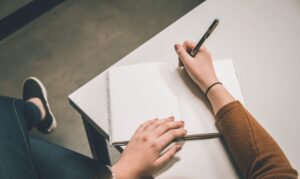 woman writing