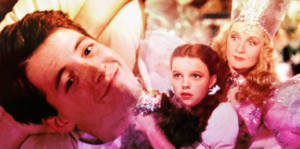 a split image of Ferris Bueller and Dorthy from Wizard of Oz